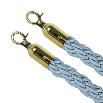 Cordone separacode grigio con ganci dorati 150 Cm
