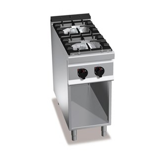 Cucina a gas con 2 fuochi su vano 19kW