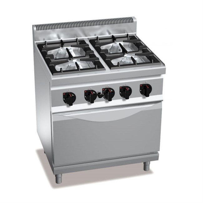 Cucina a gas 4 fuochi forno elettrico 