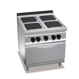 Cucina professionale 4 fuochi Elettrica e forno