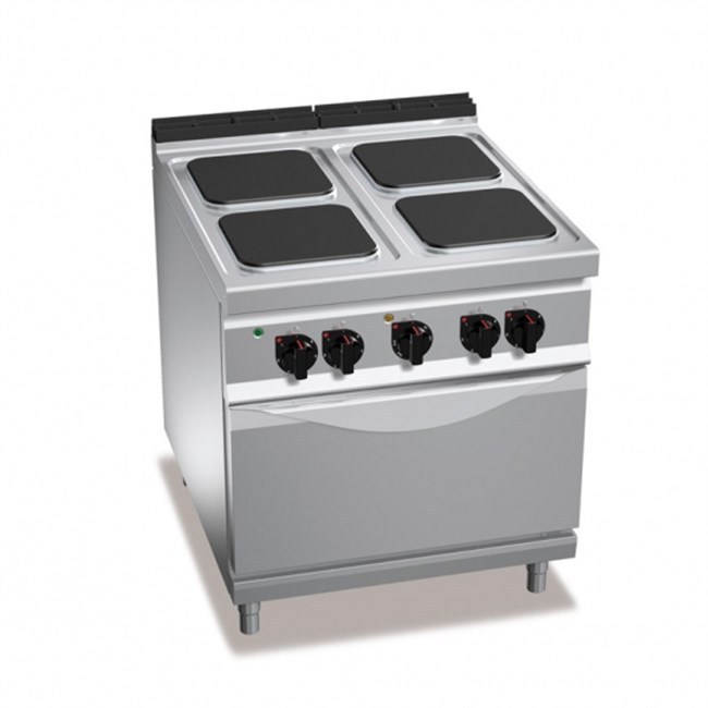 Cucina professionale 4 fuochi Elettrica e forno