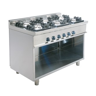 Cucina gas 6 fuochi su vano 27 kw L 120