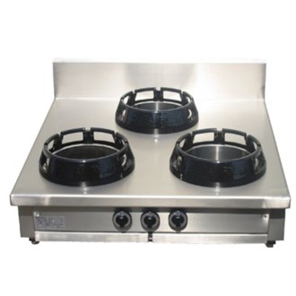 Cucina wok da banco tre fuochi gas