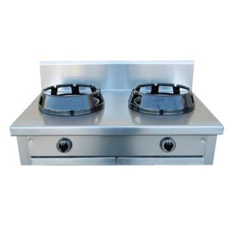 Cucina wok da banco due fuochi gas P700