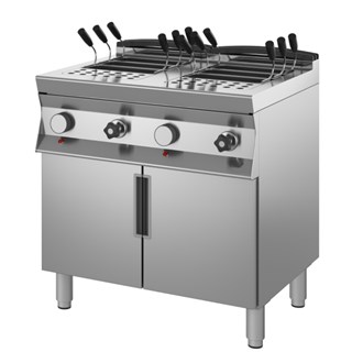 Cuocipasta Elettrico su base armadiata 2 vasche 40+40 Lt