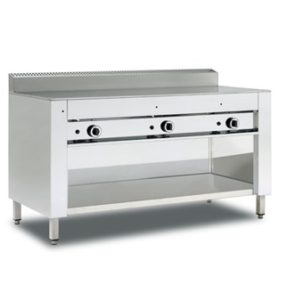 Cuocipiada gas su armadio aperto piastra inox 10 piadine