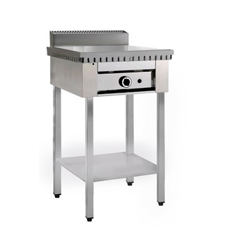 Cuocipiadina professionale CP4 gas su trespolo inox piastra in cromo