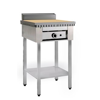 Cuocipiadina professionale CP4 gas su trespolo inox piano refrattario