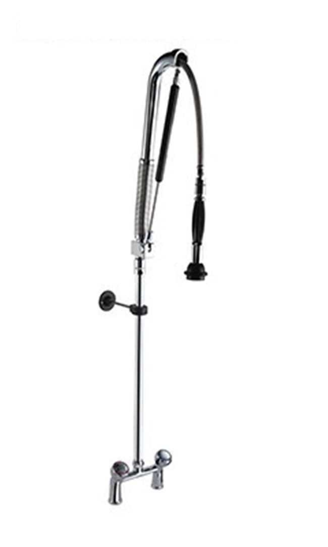 Doccione biforo con tubo liscio 55 cm