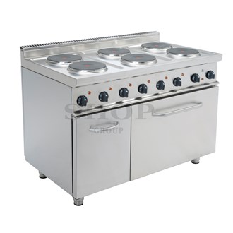 Cucina elettrica 6 piastre con forno elettrico