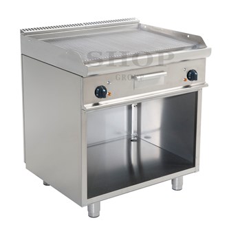 Fry top elettrico piastra rigata professionale L 70