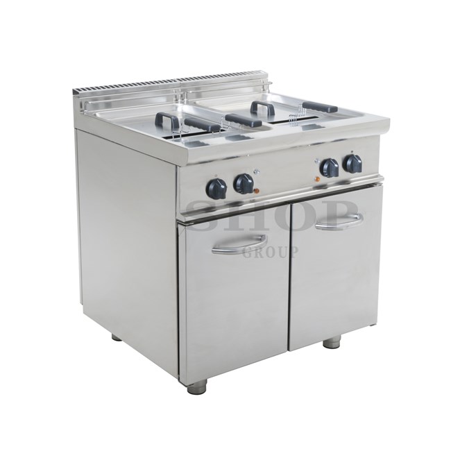 Friggitrice elettrica professionale 2 vasche 17+17 Lt.