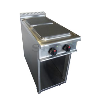 Cucina elettrica 2 piastre su vano a giorno