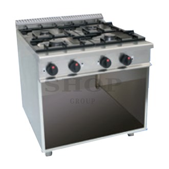 Cucina gas 4 fuochi su vano 19,9 kw L 80