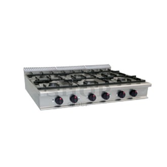 Cucina gas da banco 6 fuochi 30,8 kw L 120