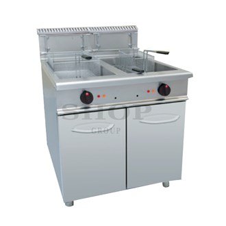 Friggitrice elettrica professionale 2 vasche 17+17 Lt.
