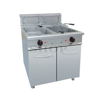 Friggitrice a gas professionale 2 vasche 17+17 Lt.