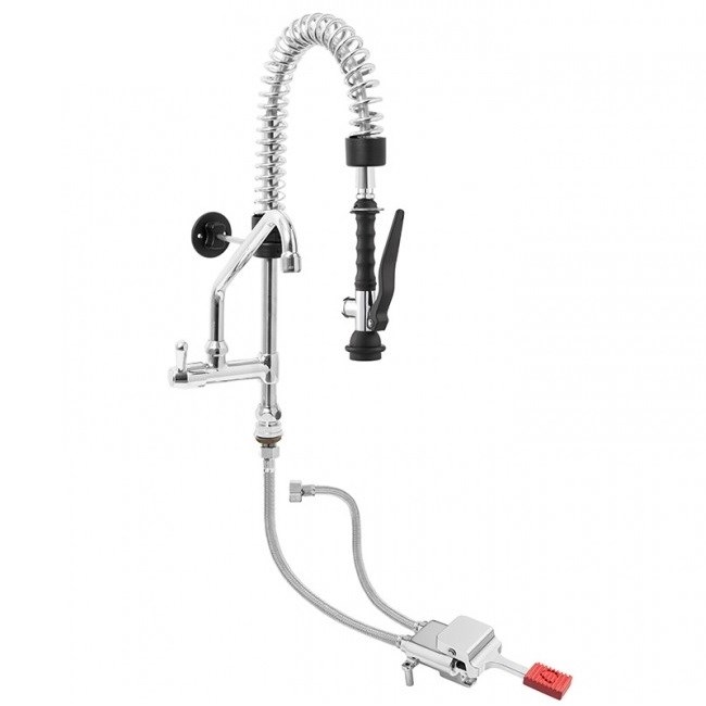 KIT-RUBINETTO-A-PEDALE-MISCELATORE-PROGRESSIVO-A-PAVIMENTO-CON-MINI-DOCCIONE-E-CANNA