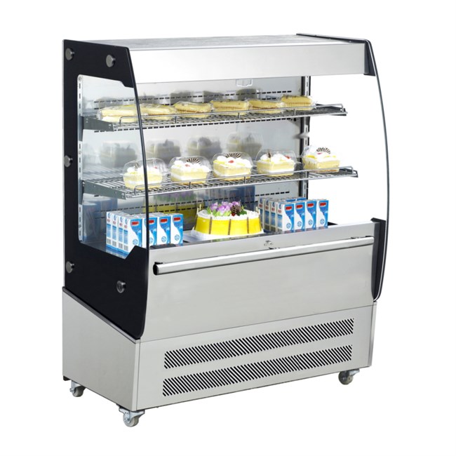 murale refrigerato inox aperto 2 ripiani profondità 600