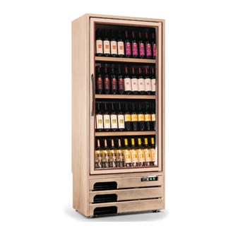 Espositore per vino Enoprestige 400 4TV/1TV legno grezzo