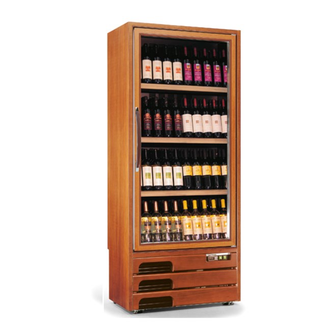 Espositore per vino in legno noce chiaro Enoprestige 400 4TV/1TV 