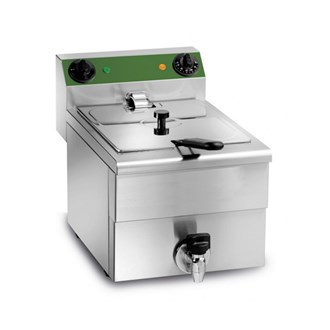 Friggitrice inox professionale singola da banco 10 lt 