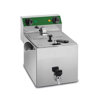 Friggitrice inox professionale singola da banco 6 lt 