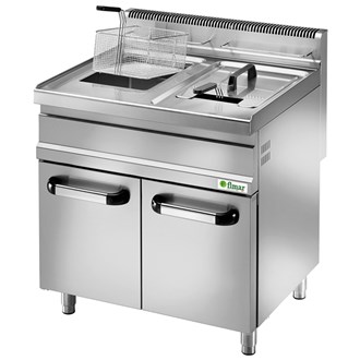 Friggitrice gas professionale due vasche 24+24 Lt