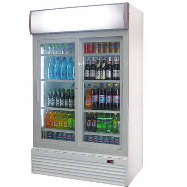 Frigo bibite 2 porte vetro con display luminoso 1000 lt