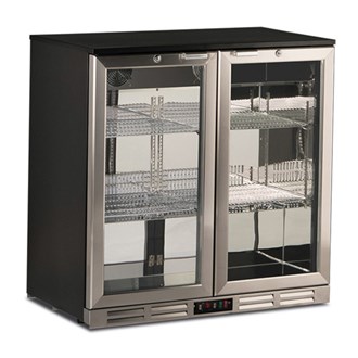 Frigo sotto banco statico due porte in vetro 202 Lt