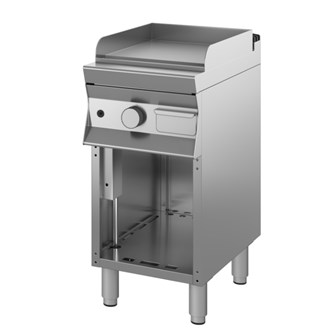 Fry top gas professionale armadiato aperto piastra liscia cromata 9 Kw