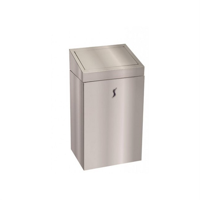 Gettacarte inox con coperchio ad apertura push 25 Lt
