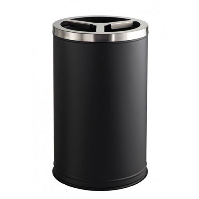 Gettacarte inox nero per raccolta differenziata 105 Lt