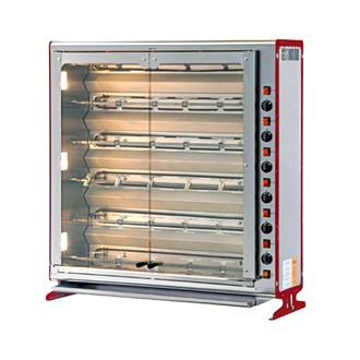 Girarrosto verticale elettrico ELBA 24 polli 6 aste 