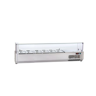 Vetrina refrigerata portabacinelle 1/3 160 cm vetri piani