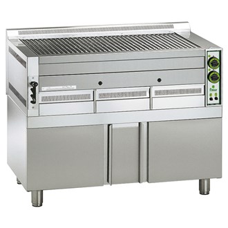 Griglia pietra lavica su mobile professionale 23kW gas