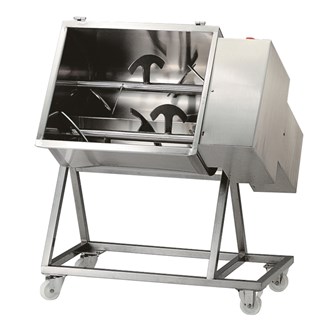Impastatrice carne 50 Kg trifase due pale con carrello
