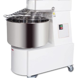 Impastatrice a spirale testa fissa 48 lt 43 kg velocità variabile monofase su ruote