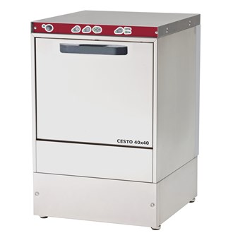 Lavabicchieri elettronica cesto cesto quadro 40x40 con dosatore brillantante, detergente e pompa