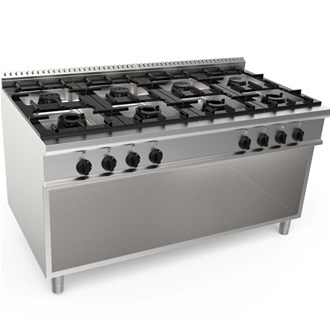 Cucina gas 8 fuochi su vano 41,8 kw L 160