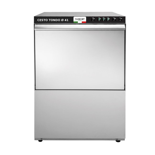Lavabicchieri bar professionale cesto tondo da 40 Ø monofase