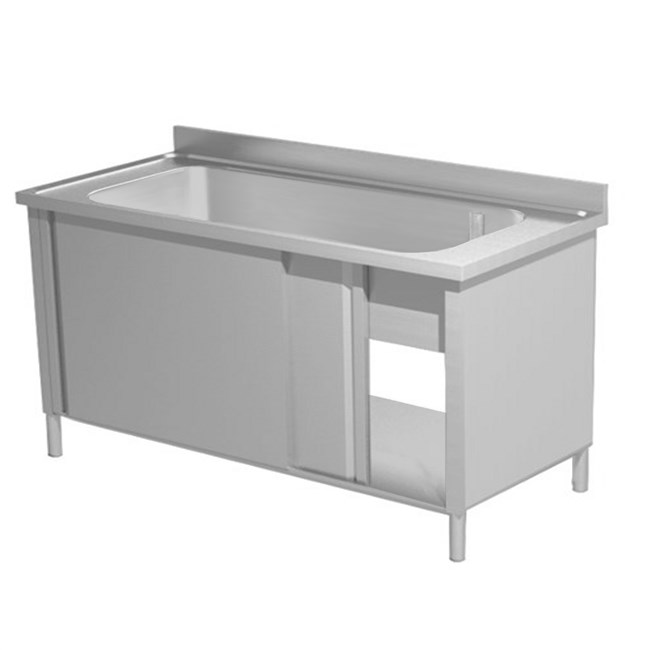  Vascone inox lavapentole armadiato con scorrevoli