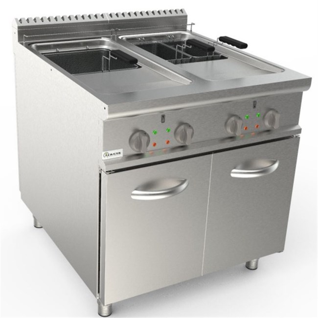 Friggitrice elettrica professionale 2 vasche Lt 17+17 DIMENSIONI