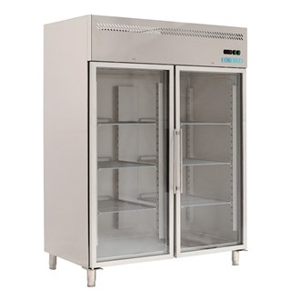 Armadio-Frigo-in-Acciaio-inox-0-/-+-8-&#176;-C-1300-lt-M-GN1410TNG-FC-porte-vetro