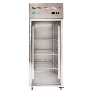 Armadio-Frigo-in-Acciaio-inox-18-/-22-&#176;-C-650-lt-porta-vetro