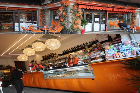 Arredamento edicola con bar 