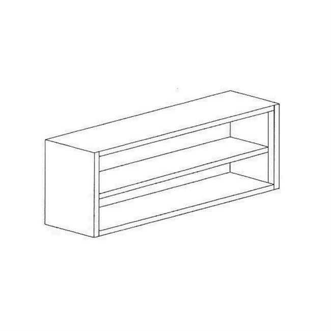 Pensile inox a giorno con un ripiano