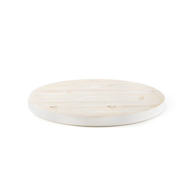 Piano in legno di pino bianco alabastro Ø 60 cm