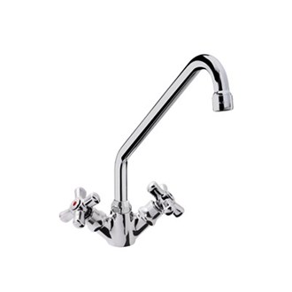 Rubinetto monoforo a lavello canna "C" da 250 a croce