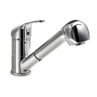 Rubinetto monoforo miscelatore con doccetta estraibile 